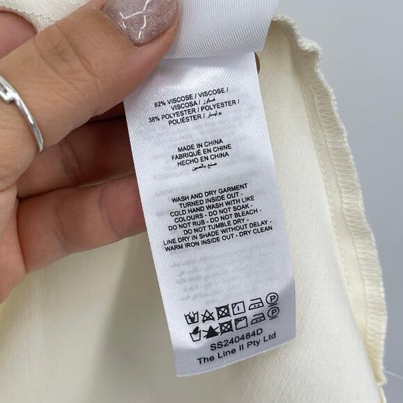 Significant Other | Danika Off Shoulder Dress in Cream Satin Maxi M US 6 - Picture 15 of 15